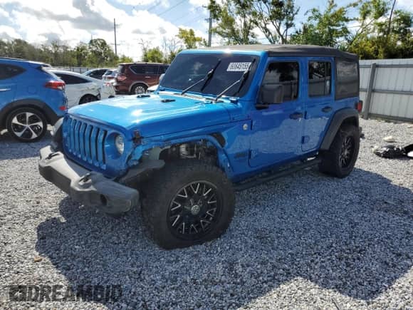 2021 Jeep Wrangler Unlimited Sport Altitude с VIN 1C4HJXDN0MW701722, выставлен на аукционе Copart как лот 68645155 с пробегом 126 229 миль миль и Списание • Salvage title. История ставок и продаж доступна на DreamBid. Изображение 1.