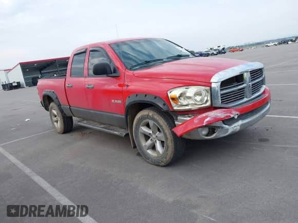 2008 Dodge 1500 SLT with VIN 1D7HU18N58S595527, listed as a IAAI auction lot 43169337 with 155,142 mi miles and . Bid and sale history available at DreamBid. Image 1.