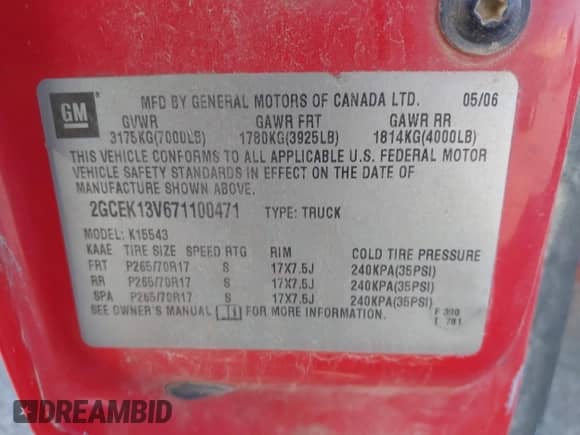 2007 Chevrolet Silverado 1500 LS с VIN 2GCEK13V671100471, выставлен на аукционе IAAI как лот 42540545 с пробегом Не указан миль и . История ставок и продаж доступна на DreamBid. Изображение 9.