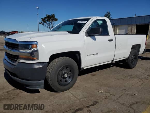 2018 Chevrolet Silverado 1500 Work Truck with VIN 1GCNCNEHXJZ368045, listed as a Copart auction lot 86058055 with 127,654 mi miles and Salvage title. Bid and sale history available at DreamBid. Image 1.