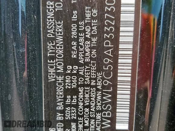 2010 BMW M3 с VIN WBSWL9C59AP332730, выставлен на аукционе Copart как лот 58520165 с пробегом 125 910 миль миль и Чистый • Clean title. История ставок и продаж доступна на DreamBid. Изображение 12.