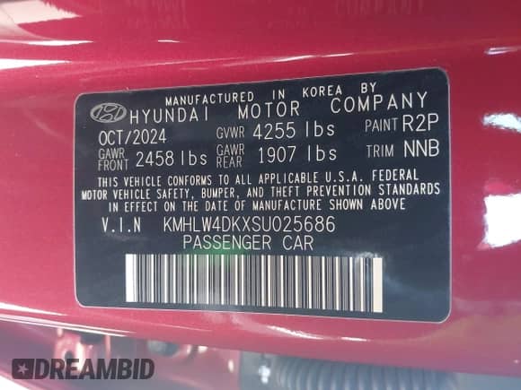 2025 Hyundai Elantra z VIN KMHLW4DKXSU025686, wystawiony jako IAAI lot #42673114 z przebiegiem 4 427 mil mil oraz . Historia ofert i sprzedaży dostępna na DreamBid. Obrazek 9.