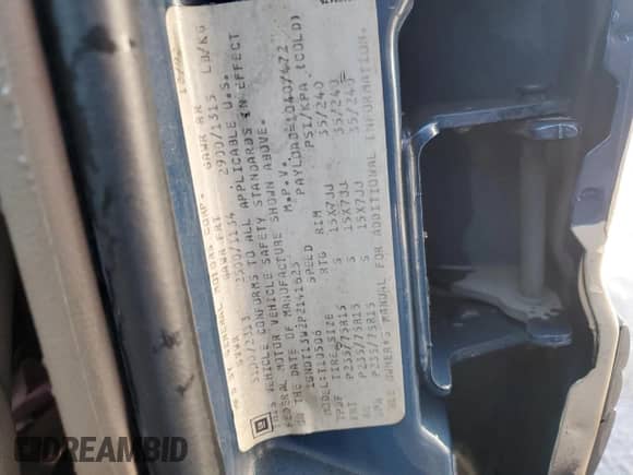 1993 Chevrolet Blazer с VIN 1GNDT13W2P2141625, выставлен на аукционе Copart как лот 46675825 с пробегом Не указан миль и Списание • Salvage title. История ставок и продаж доступна на DreamBid. Изображение 12.