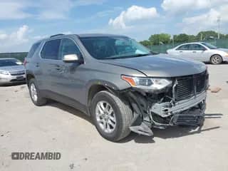 2018 Chevrolet Traverse LT Cloth z VIN 1GNERGKW3JJ131979, wystawiony jako IAAI lot #42827916 z przebiegiem 107 448 mil mil oraz . Historia ofert i sprzedaży dostępna na DreamBid. Obrazek 1.
