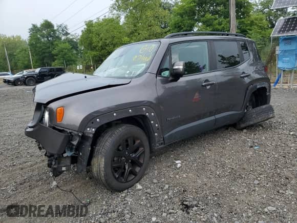 2017 Jeep Renegade Altitude with VIN ZACCJBBH4HPF49229, listed as a Copart auction lot 67680535 with 73,556 mi miles and Salvage title. Bid and sale history available at DreamBid. Image 1.