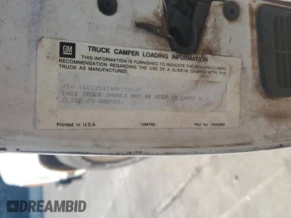 1991 Chevrolet S-10 z VIN 1GCCS14Z4M0159129, wystawiony jako Copart lot #66477375 z przebiegiem 169 378 mil mil oraz Szkoda całkowita • Salvage title. Historia ofert i sprzedaży dostępna na DreamBid. Obrazek 12.