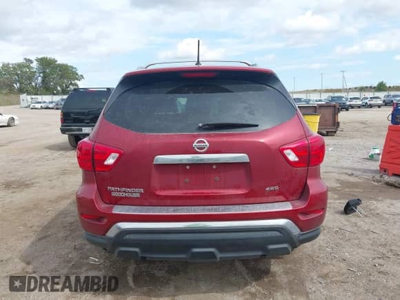 2017 Nissan Pathfinder S with VIN 5N1DR2MM1HC669464, listed as a IAAI auction lot 43277494 with 82,333 mi miles and . Bid and sale history available at DreamBid. Image 16.