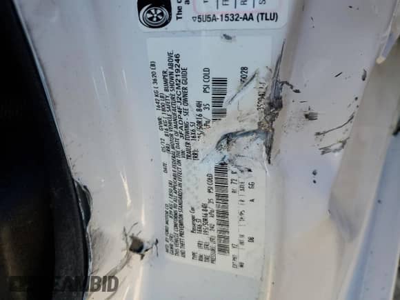 2012 Ford Fiesta SES with VIN 3FADP4FJ2CM219246, listed as a Copart auction lot 66651875 with Not provided miles and Salvage title. Bid and sale history available at DreamBid. Image 12.