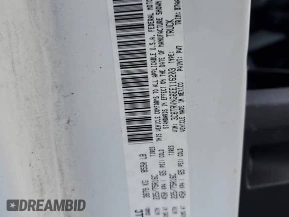 2014 Ram ProMaster Cargo z VIN 3C6TRVNG6EE116203, wystawiony jako Copart lot #80209864 z przebiegiem 325 482 mil mil oraz Czysty tytuł • Clean title. Historia ofert i sprzedaży dostępna na DreamBid. Obrazek 12.