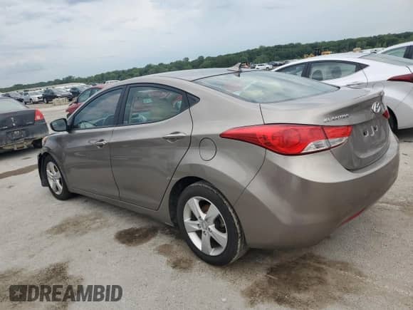 2013 Hyundai Elantra GLS with VIN 5NPDH4AE4DH258252, listed as a Copart auction lot 63026055 with Not provided miles and Salvage title. Bid and sale history available at DreamBid. Image 2.