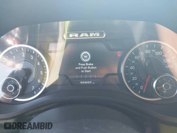 2024 Ram 1500 Big Horn with VIN 1C6SRFMT0RN142488, listed as a IAAI auction lot 42775463 with 24,027 mi miles and . Bid and sale history available at DreamBid. Image 7.