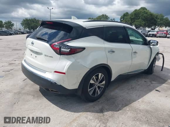 2022 Nissan Murano SV with VIN 5N1AZ2BS8NC127228, listed as a IAAI auction lot 39980796 with 45,546 mi miles and . Bid and sale history available at DreamBid. Image 4.
