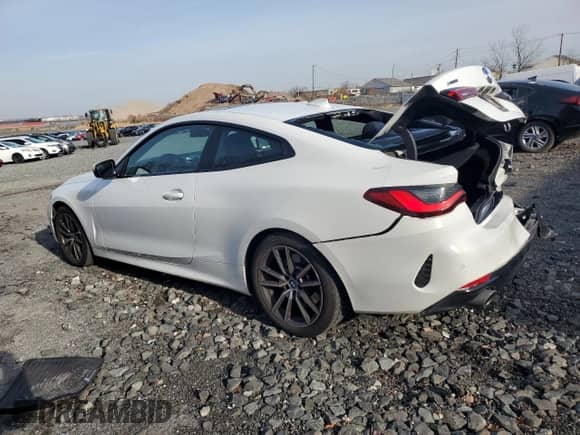 2023 BMW 4 Series 430i xDrive with VIN WBA73AP01PCM95171, listed as a Copart auction lot 83039954 with 22,881 mi miles and Salvage title. Bid and sale history available at DreamBid. Image 2.