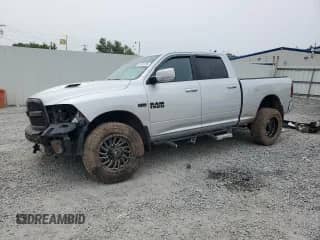 2017 Ram 1500 Sport with VIN 1C6RR7UT2HS625016, listed as a Copart auction lot 67531035 with 132,419 mi miles and Salvage title. Bid and sale history available at DreamBid. Image 1.