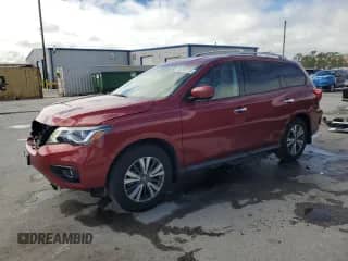 2017 Nissan Pathfinder SL with VIN 5N1DR2MN3HC643392, listed as a Copart auction lot 86168335 with 13,577 mi miles and Salvage title. Bid and sale history available at DreamBid. Image 1.