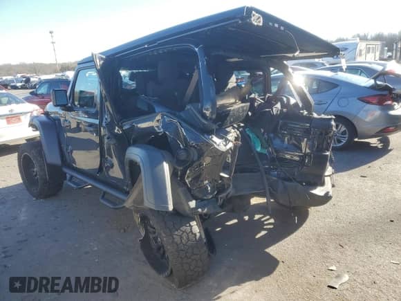 2022 Jeep Wrangler Unlimited Sport z VIN 1C4HJXDG6NW144897, wystawiony jako Copart lot #83474284 z przebiegiem Nie podano mil oraz Szkoda całkowita • Salvage title. Historia ofert i sprzedaży dostępna na DreamBid. Obrazek 2.