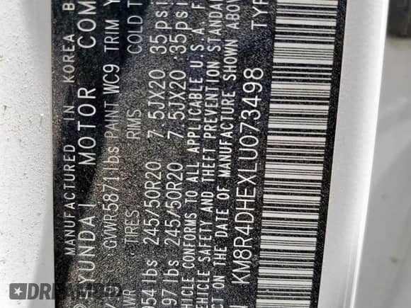 2020 Hyundai Palisade SEL z VIN KM8R4DHEXLU073498, wystawiony jako Copart lot #63084735 z przebiegiem 104 214 mil mil oraz Czysty tytuł • Clean title. Historia ofert i sprzedaży dostępna na DreamBid. Obrazek 13.