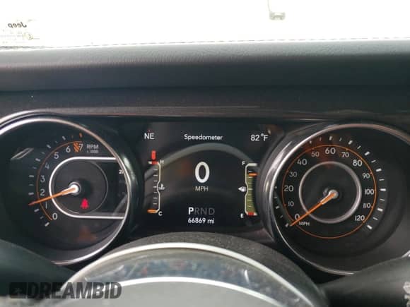 2021 Jeep Wrangler Unlimited Sahara Altitude with VIN 1C4HJXEG2MW605137, listed as a Copart auction lot 67749615 with 66,869 mi miles and Salvage title. Bid and sale history available at DreamBid. Image 9.