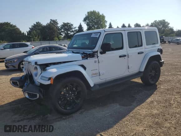2023 Jeep Wrangler Sahara with VIN 1C4JJXP69PW556187, listed as a Copart auction lot 67539065 with 54,671 mi miles and Salvage title. Bid and sale history available at DreamBid. Image 1.