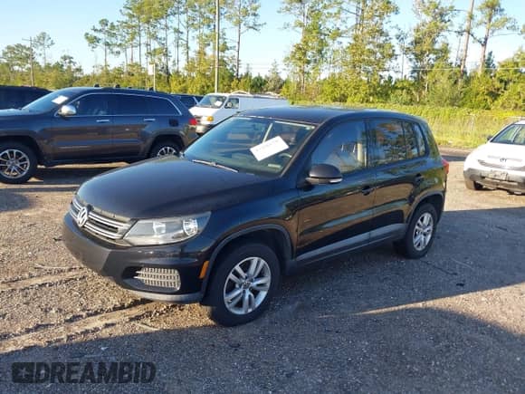 2013 Volkswagen Tiguan S with VIN WVGAV3AX5DW559819, listed as a IAAI auction lot 43436570 with 113,423 mi miles and . Bid and sale history available at DreamBid. Image 2.