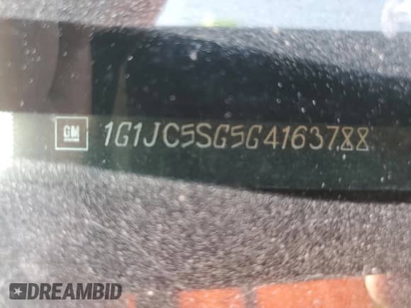 2016 Chevrolet Sonic LT с VIN 1G1JC5SG5G4163788, выставлен на аукционе Copart как лот 68878415 с пробегом 168 945 миль миль и Списание • Salvage title. История ставок и продаж доступна на DreamBid. Изображение 12.