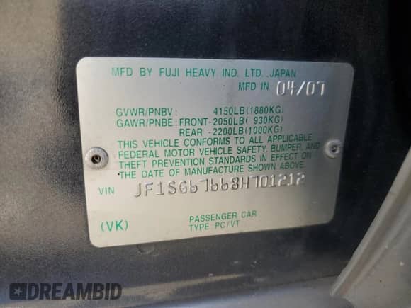 2008 Subaru Forester X L.L. Bean с VIN JF1SG67668H701212, выставлен на аукционе Copart как лот 55941355 с пробегом 122 086 миль миль и Списание • Salvage title. История ставок и продаж доступна на DreamBid. Изображение 13.