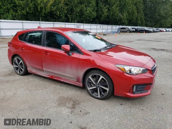 2020 Subaru Impreza Special Sports with VIN 4S3GTAL69L3725496, listed as a Copart auction lot 69521605 with 19,936 mi miles and Salvage title. Bid and sale history available at DreamBid. Image 4.