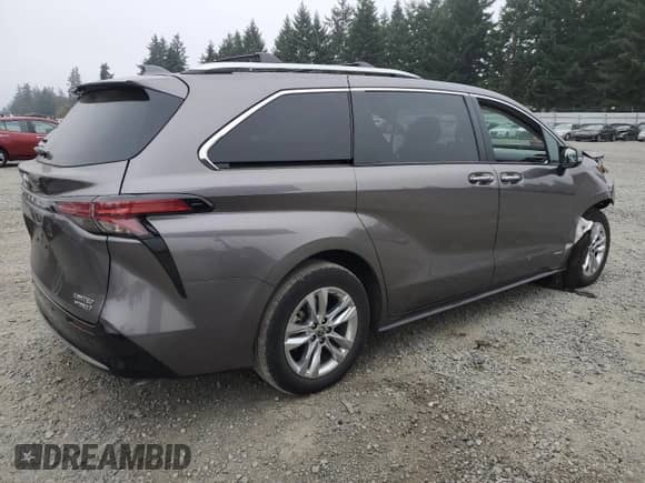 2021 Toyota Sienna Limited с VIN 5TDZSKFC6MS037085, выставлен на аукционе Copart как лот 80493675 с пробегом 41 861 миль миль и Списание • Salvage title. История ставок и продаж доступна на DreamBid. Изображение 3.