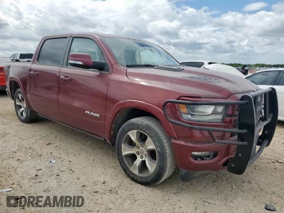 2022 Ram 1500 Laramie with VIN 1C6RREJT3NN173225, listed as a Copart auction lot 62474715 with 37,331 mi miles and Salvage title. Bid and sale history available at DreamBid. Image 4.