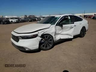 2025 Honda Accord Touring с VIN 1HGCY2F88SA017447, выставлен на аукционе Copart как лот 82338335 с пробегом 13 836 миль миль и Списание • Salvage title. История ставок и продаж доступна на DreamBid. Изображение 1.