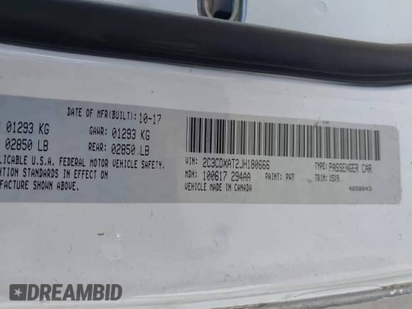 2018 Dodge Charger Police с VIN 2C3CDXAT2JH180666, выставлен на аукционе IAAI как лот 42609461 с пробегом 92 439 миль миль и . История ставок и продаж доступна на DreamBid. Изображение 9.