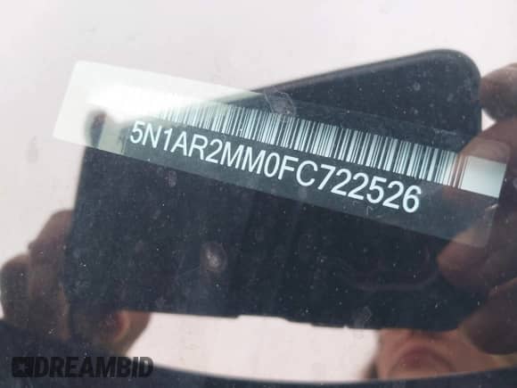 2015 Nissan Pathfinder Platinum with VIN 5N1AR2MM0FC722526, listed as a IAAI auction lot 42576031 with 115,945 mi miles and . Bid and sale history available at DreamBid. Image 9.