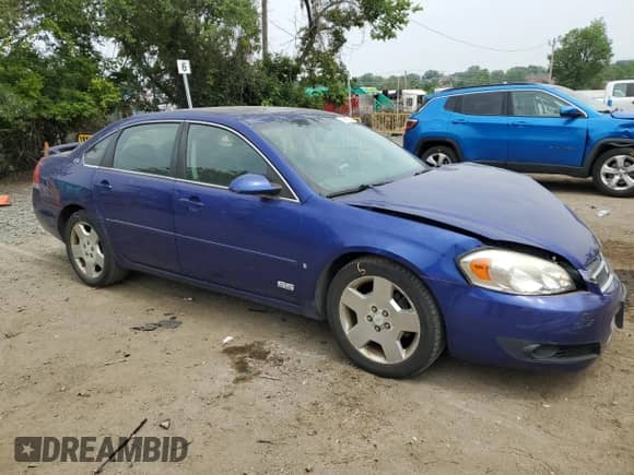 2006 Chevrolet Impala SS with VIN 2G1WD58C969372826, listed as a Copart auction lot 60889205 with 108,557 mi miles and Salvage title. Bid and sale history available at DreamBid. Image 4.