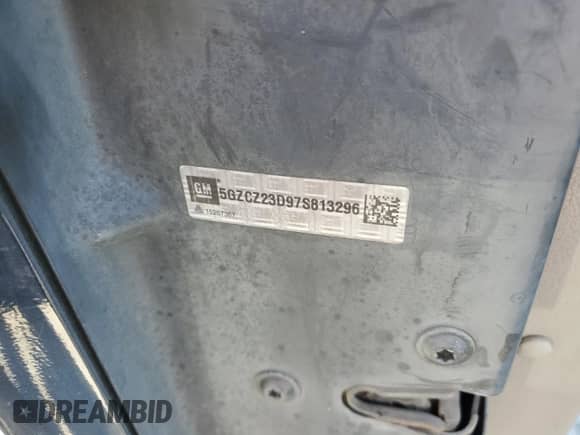 2007 Saturn VUE I4 with VIN 5GZCZ23D97S813296, listed as a Copart auction lot 72263994 with 300,869 mi miles and Salvage title. Bid and sale history available at DreamBid. Image 13.
