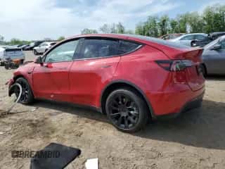 2022 Tesla Model Y Long Range with VIN 7SAYGDEE2NF386233, listed as a Copart auction lot 53040704 with 41,766 mi miles and Salvage title. Bid and sale history available at DreamBid. Image 2.