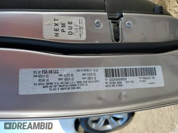 2016 Dodge Charger SXT с VIN 2C3CDXHGXGH285599, выставлен на аукционе Copart как лот 82747605 с пробегом 167 421 миль миль и Списание • Salvage title. История ставок и продаж доступна на DreamBid. Изображение 12.