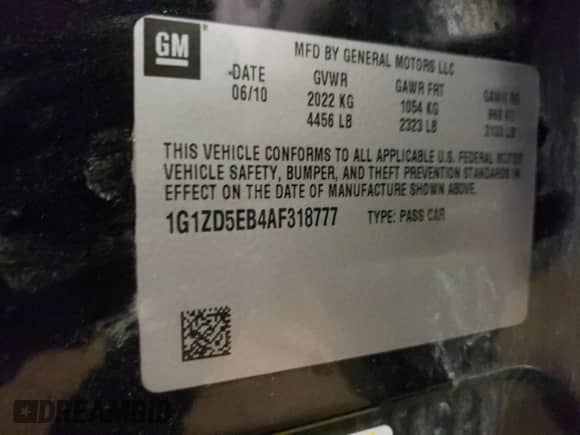 2010 Chevrolet Malibu 2LT с VIN 1G1ZD5EB4AF318777, выставлен на аукционе Copart как лот 48041265 с пробегом 128 508 миль миль и Списание • Salvage title. История ставок и продаж доступна на DreamBid. Изображение 12.