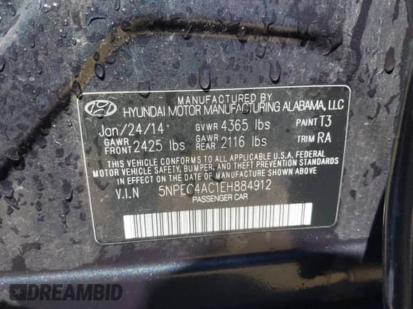 2014 Hyundai Sonata Limited с VIN 5NPEC4AC1EH884912, выставлен на аукционе IAAI как лот 42206212 с пробегом 110 639 миль миль и . История ставок и продаж доступна на DreamBid. Изображение 9.