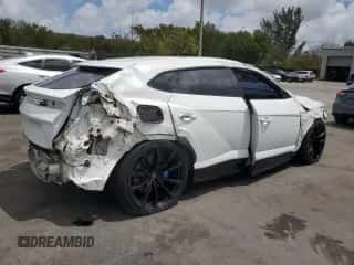 2019 Lamborghini Urus with VIN ZPBUA1ZL1KLA01041, listed as a Copart auction lot 56124235 with Not provided miles and Clean title. Bid and sale history available at DreamBid. Image 3.