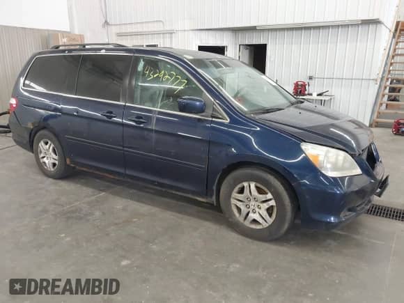 2006 Honda Odyssey EX z VIN 5FNRL38486B067236, wystawiony jako IAAI lot #43292777 z przebiegiem 295 041 mil mil oraz . Historia ofert i sprzedaży dostępna na DreamBid. Obrazek 1.