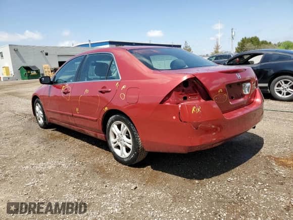 2007 Honda Accord EX with VIN 1HGCM56767A800651, listed as a Copart auction lot 56841445 with 290,900 mi miles and Clean title. Bid and sale history available at DreamBid. Image 2.