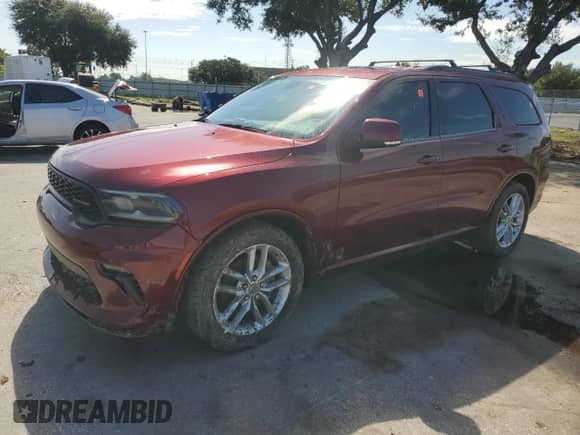 2021 Dodge Durango GT Plus with VIN 1C4RDHDG7MC878207, listed as a Copart auction lot 67483005 with 132,604 mi miles and Non repairable. Bid and sale history available at DreamBid. Image 1.