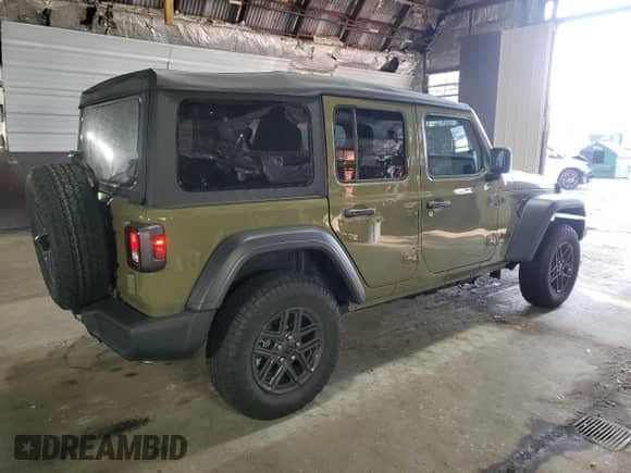2025 Jeep Wrangler Sport S с VIN 1C4PJXDN9SW508655, выставлен на аукционе Copart как лот 68510375 с пробегом 4 604 миль миль и Списание • Salvage title. История ставок и продаж доступна на DreamBid. Изображение 3.