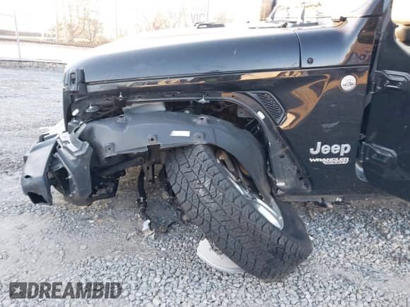 2020 Jeep Wrangler Sport S with VIN 1C4GJXAGXLW228489, listed as a IAAI auction lot 41263174 with 61,400 mi miles and . Bid and sale history available at DreamBid. Image 6.