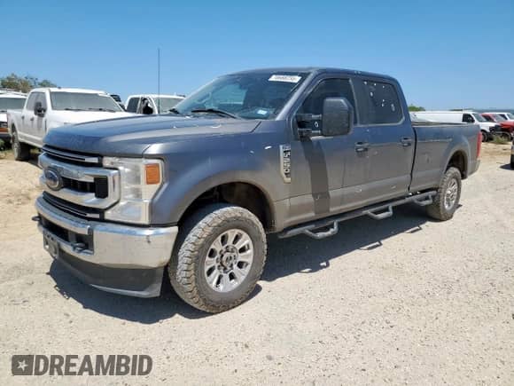2021 Ford F-250 XL with VIN 1FT7W2B65MED94338, listed as a Copart auction lot 70688255 with 109,256 mi miles and Salvage title. Bid and sale history available at DreamBid. Image 1.