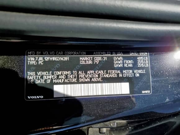 2024 Volvo S60 Plus Black Edition z VIN 7JRL12FH1RG314281, wystawiony jako Copart lot #58842195 z przebiegiem 7 522 mil mil oraz Czysty tytuł • Clean title. Historia ofert i sprzedaży dostępna na DreamBid. Obrazek 12.