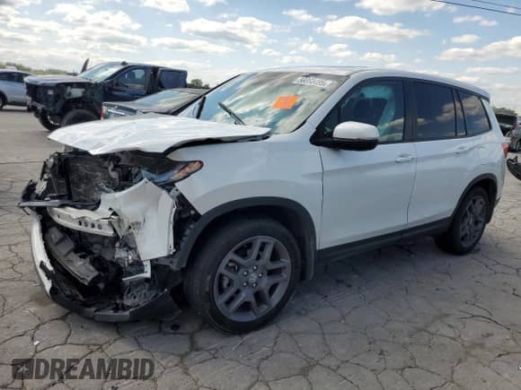2022 Honda Passport EX-L с VIN 5FNYF7H56NB004766, выставлен на аукционе Copart как лот 63289025 с пробегом 53 248 миль миль и Списание • Salvage title. История ставок и продаж доступна на DreamBid. Изображение 1.