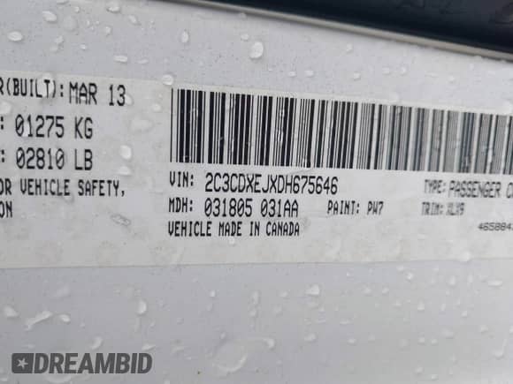 2013 Dodge Charger SRT-8 z VIN 2C3CDXEJXDH675646, wystawiony jako IAAI lot #41464139 z przebiegiem 105 583 mil mil oraz . Historia ofert i sprzedaży dostępna na DreamBid. Obrazek 9.