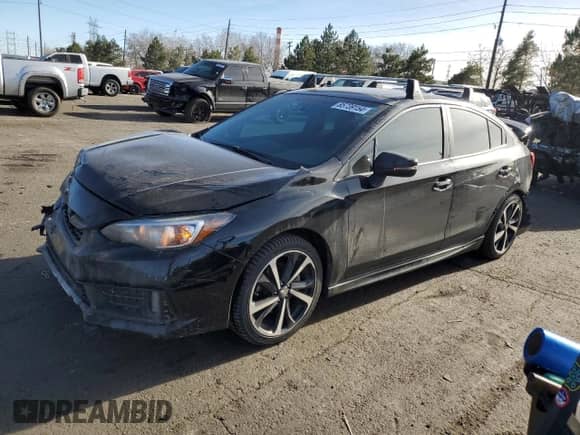 2021 Subaru Impreza Special Sports with VIN 4S3GKAM66M3605495, listed as a Copart auction lot 85739154 with 39,045 mi miles and Salvage title. Bid and sale history available at DreamBid. Image 1.
