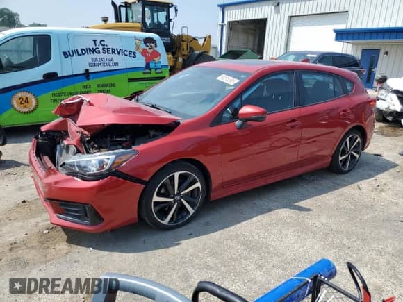 2020 Subaru Impreza Special Sports with VIN 4S3GTAM65L3731133, listed as a Copart auction lot 60515585 with 41,012 mi miles and Salvage title. Bid and sale history available at DreamBid. Image 1.